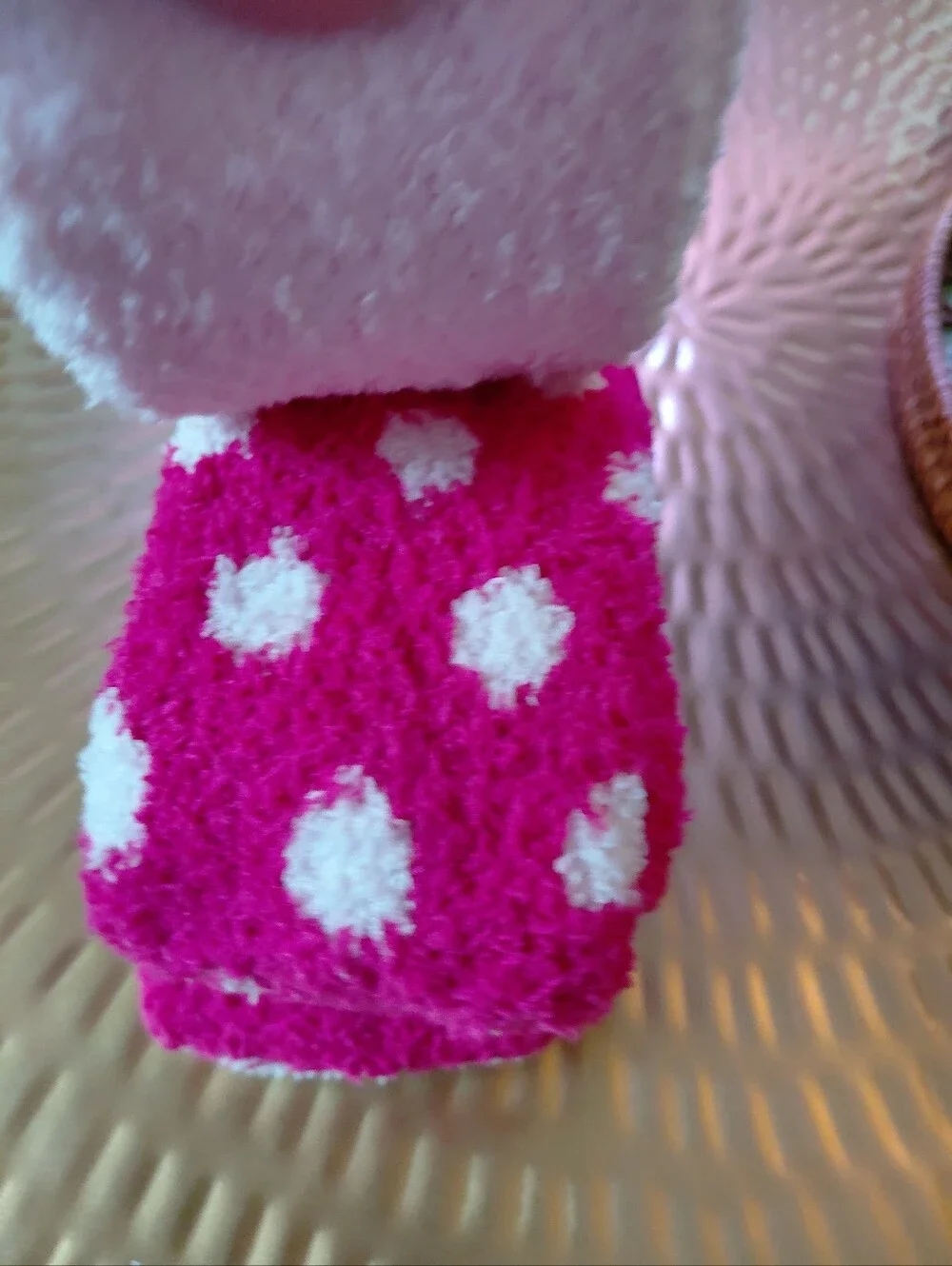 Fuzzy Socks 4 Pair Pink White Brown Red Dog Bunny NWT